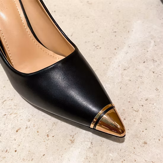 Zapatos de tacón alto de aguja para mujer, vestido de fiesta con punta puntiaguda, zapato nupcial para boda