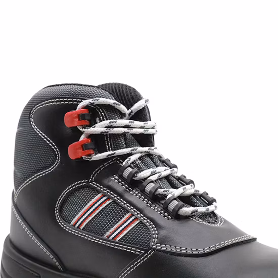 CE S3 Src Aceite Antideslizante Resistente al agua Suela de PU Zapatos de seguridad Punta de acero Previene pinchazos Antiestático Hombres Botas de seguridad de cuero de vaca industriales
