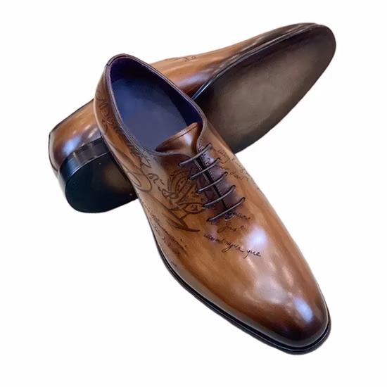 Precio de fábrica estilo Berluti encaje de hombres populares